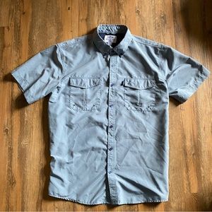 Aftco rangle short sleeve casual button down shirt size Large